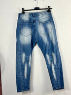 Détails réels du jean boyfriend Brera S.Woman avec motifs et strass