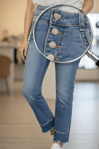 Jean Gwen Karostar – 4 Boutons Bijou – Bas Effiloché – 38 - 48 (Taille Grand) - Mam’s Ailes