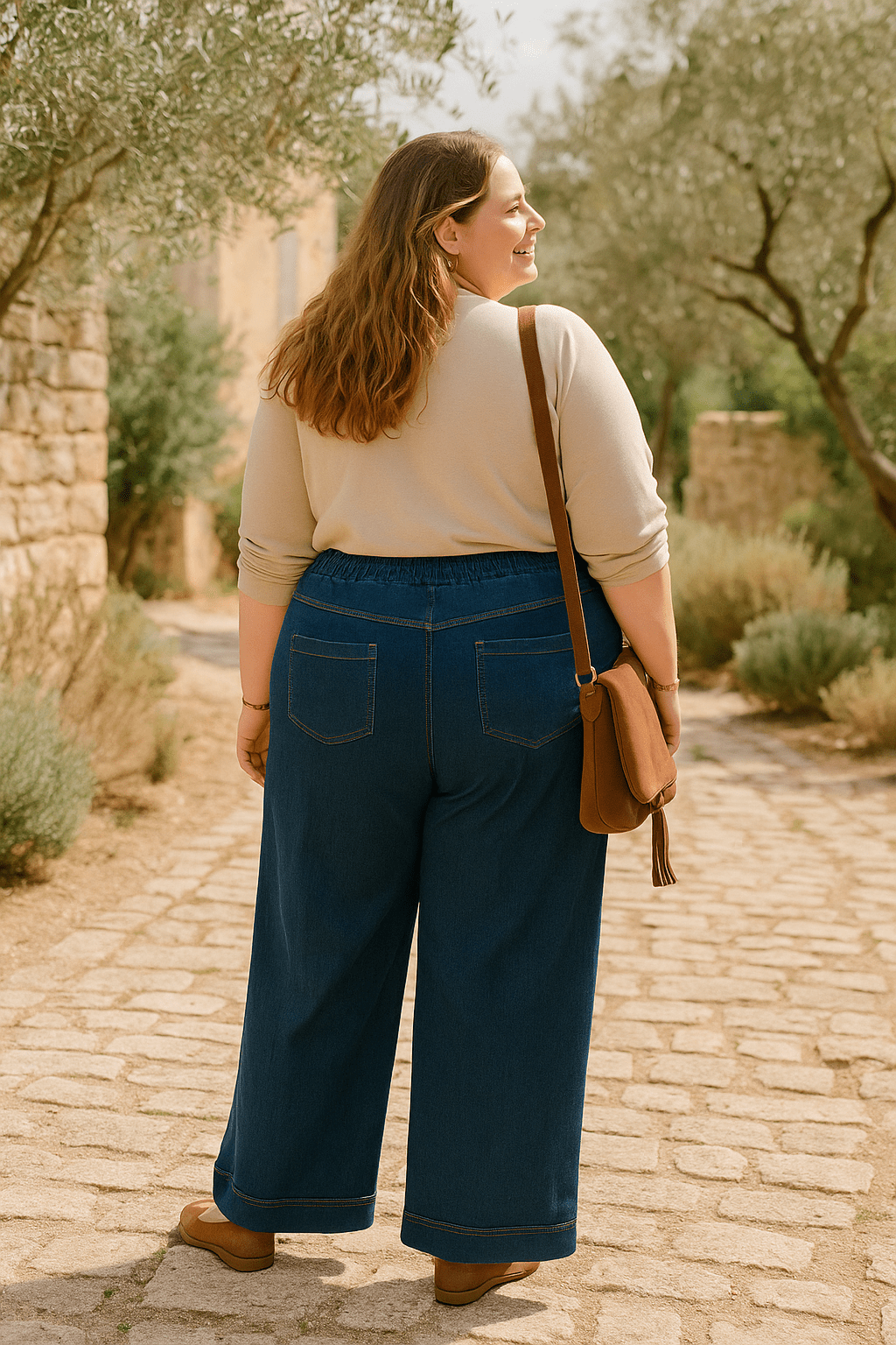 Jean jambes larges élastiqué – Confort & style - Mam’s Ailes