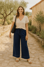 Jean jambes larges élastiqué – Confort & style - Mam’s Ailes