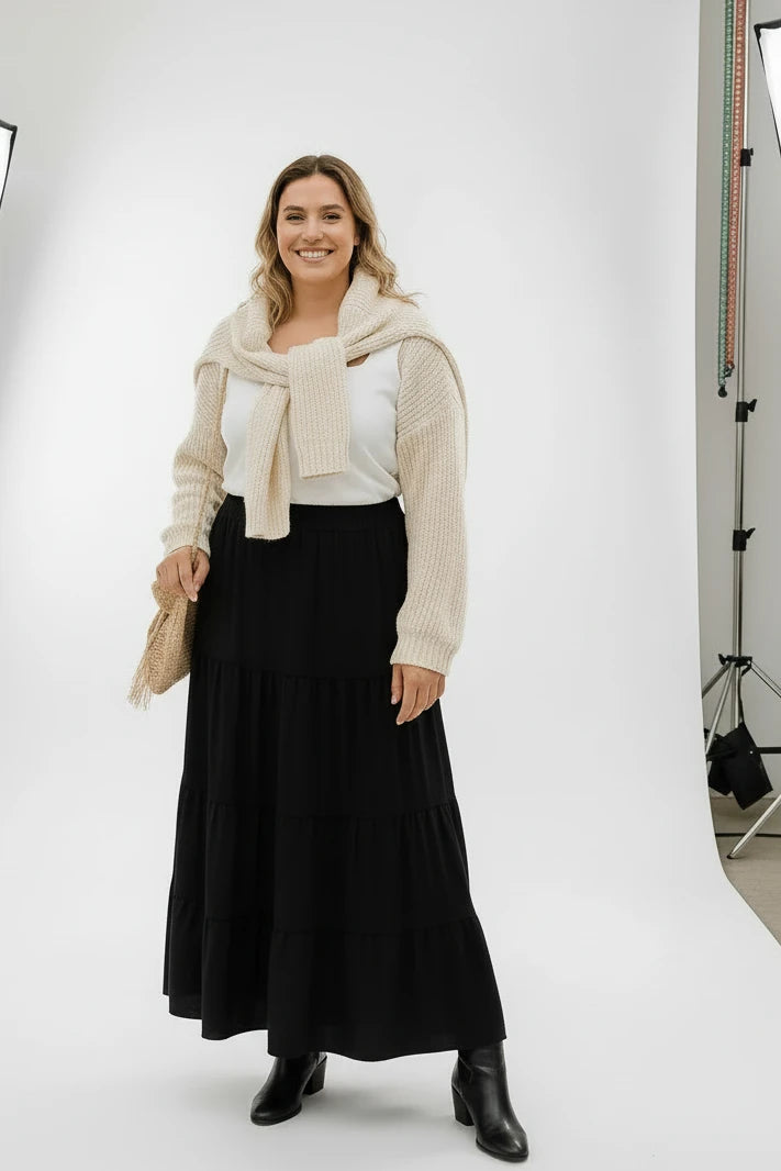 Jupe Longue Volants – Élégance Bohème - Mam’s Ailes