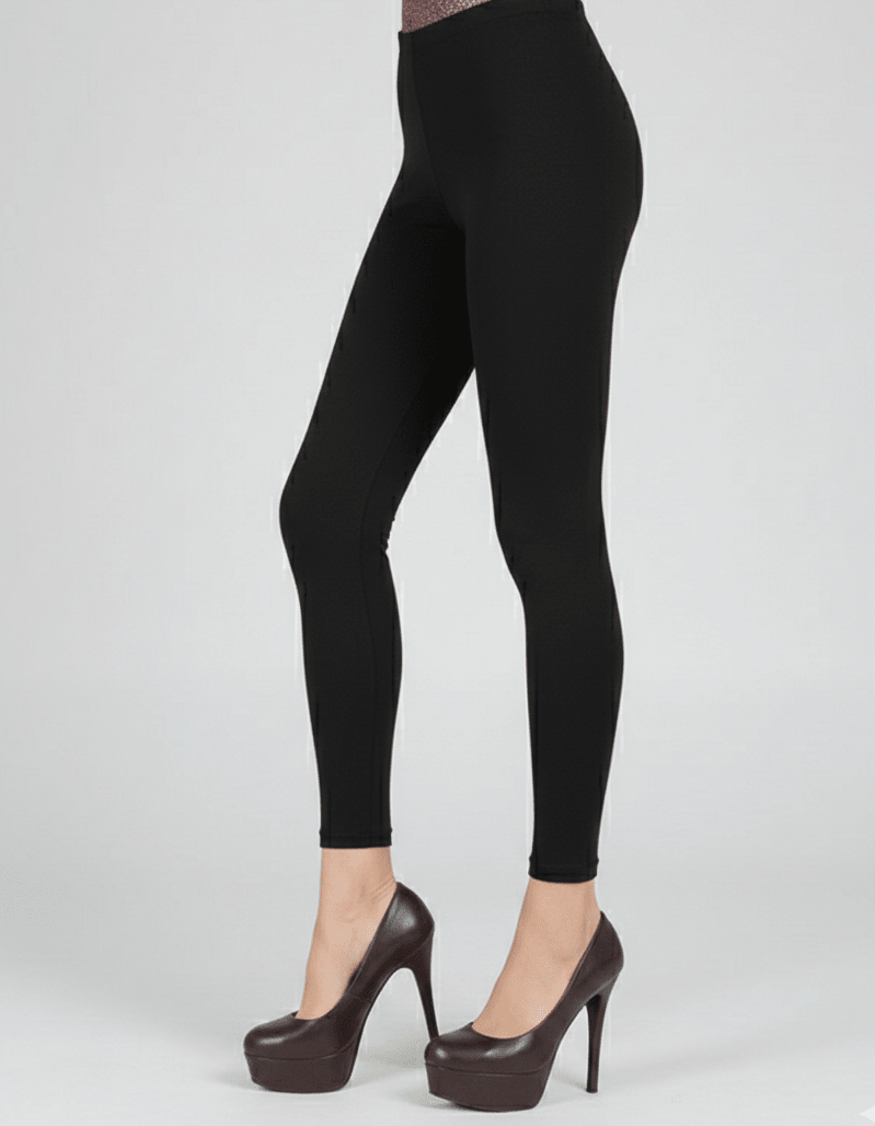 Legging hiver noir opaque 280 deniers, vue d’ensemble
