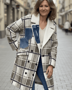 Manteau S.Woman beige et marron, vue de face