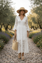 Mules Dentelle Beige Bohème Plateforme Brides Réglables – 36 - 40 - Mam’s Ailes36