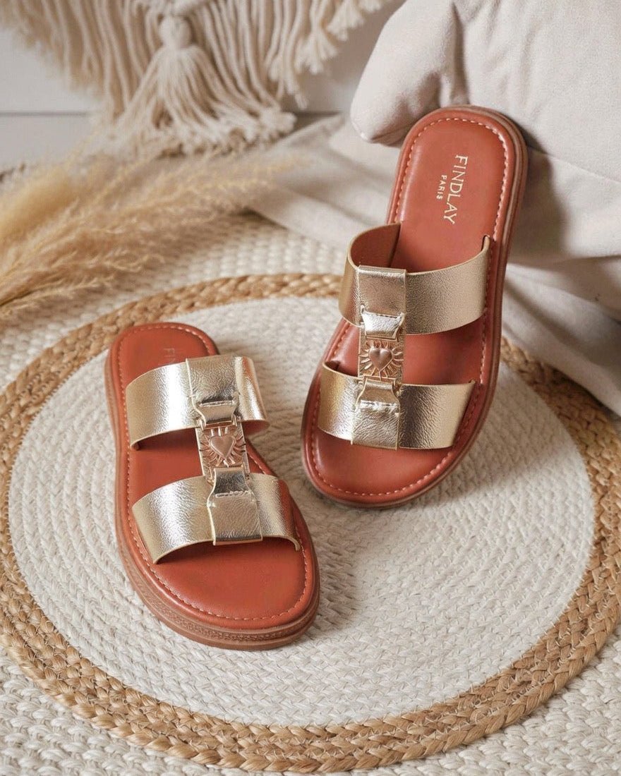 Mules Dorées Double Bride — Du 36 au 41 - Mam’s Ailes36