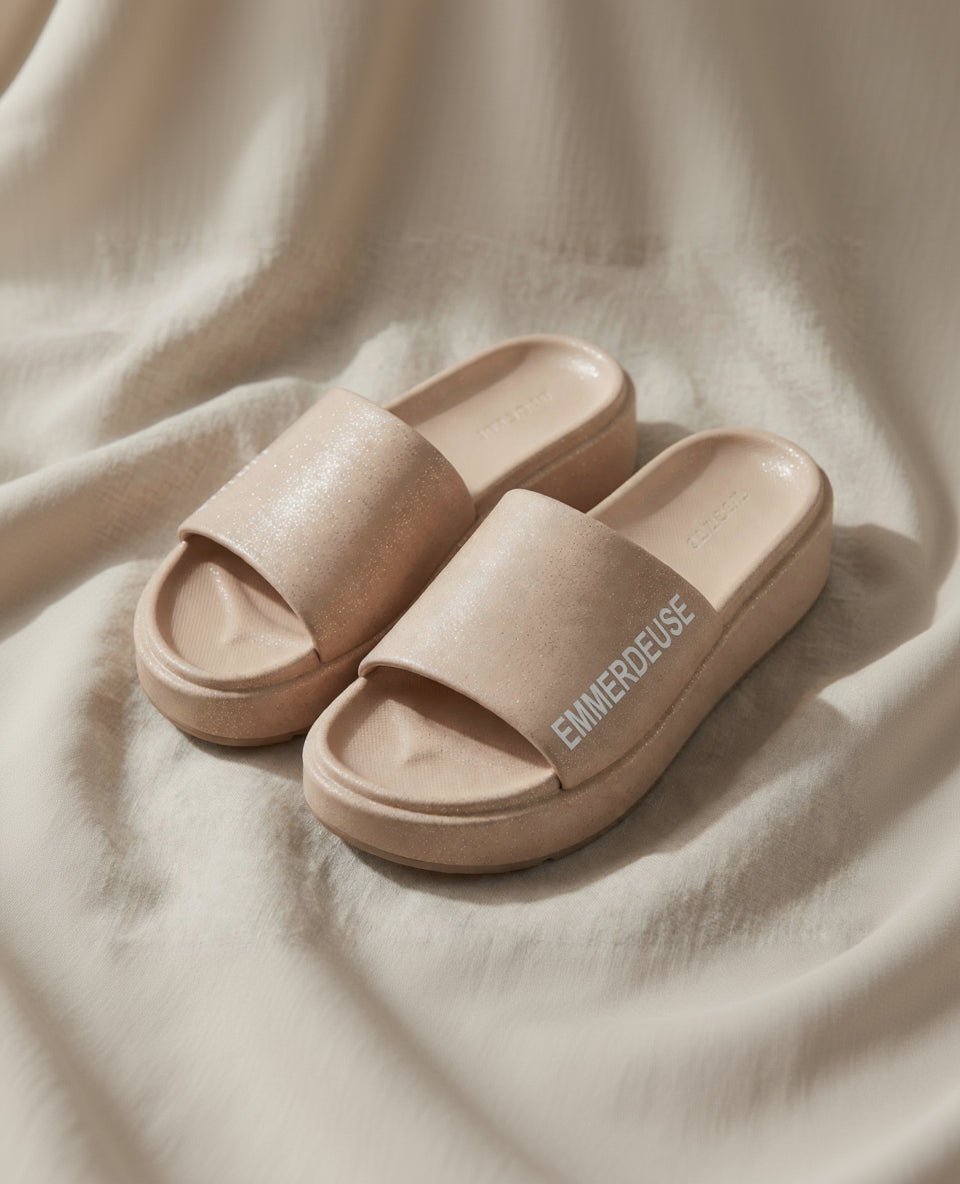 Mules Emmerdeuse rose nude à plateforme