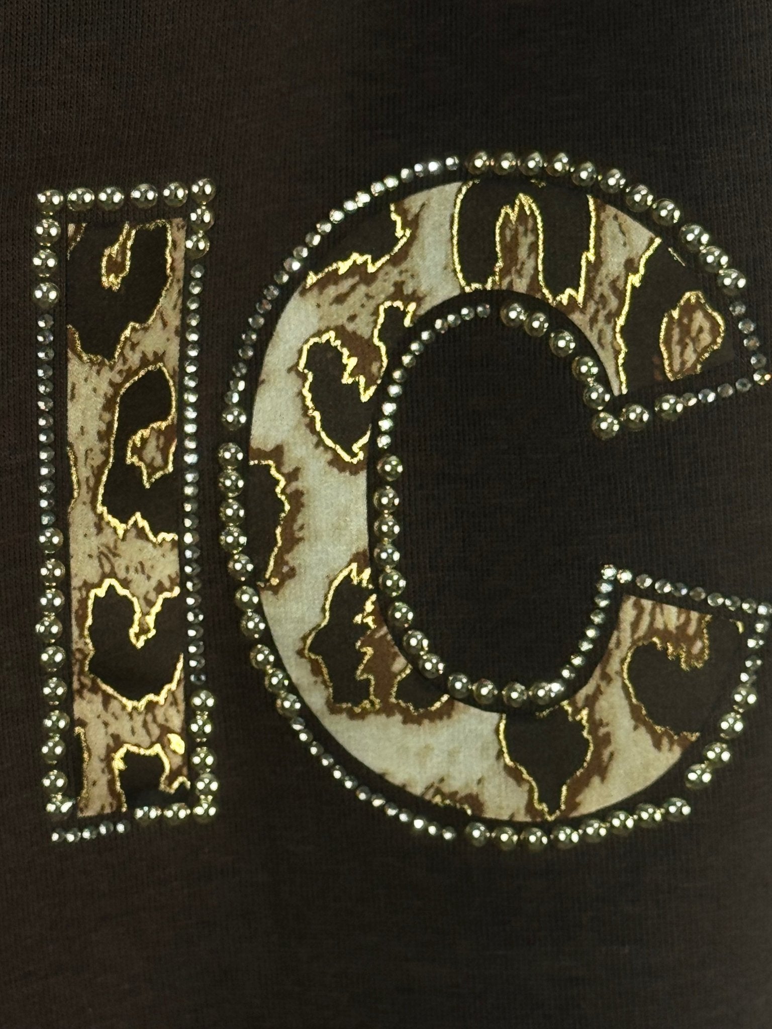 Détails léopard et strass du Pantajog Chic femme, vue réelle 3