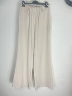 Pantalon Chino beige écru à passants de ceinture