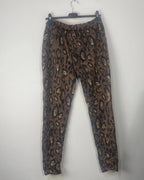 Pantalon Claudia Léopard Gold – Suédine Douce Cordon Brillant – Made in Italy 38 - 44 - Mam’s Ailes