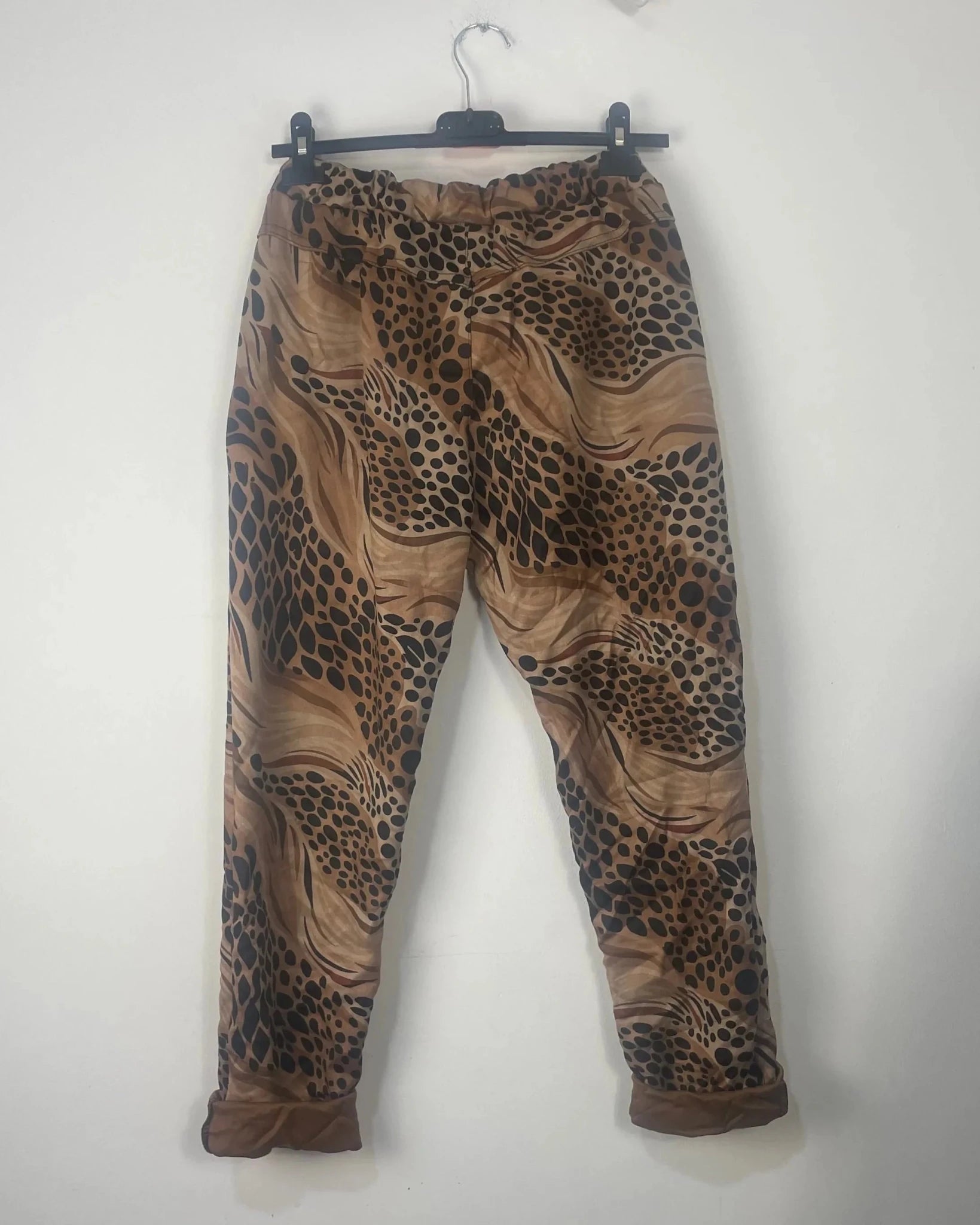 Pantalon Claudia Sauvage & Confo – Suédine Motif Animalier – Made in Italy 38 - 44 - Mam’s Ailes