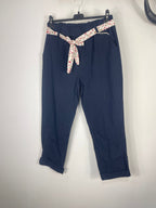 Pantalon magique marine femme taille élastique conseillé du 40 au 44, made in italy 