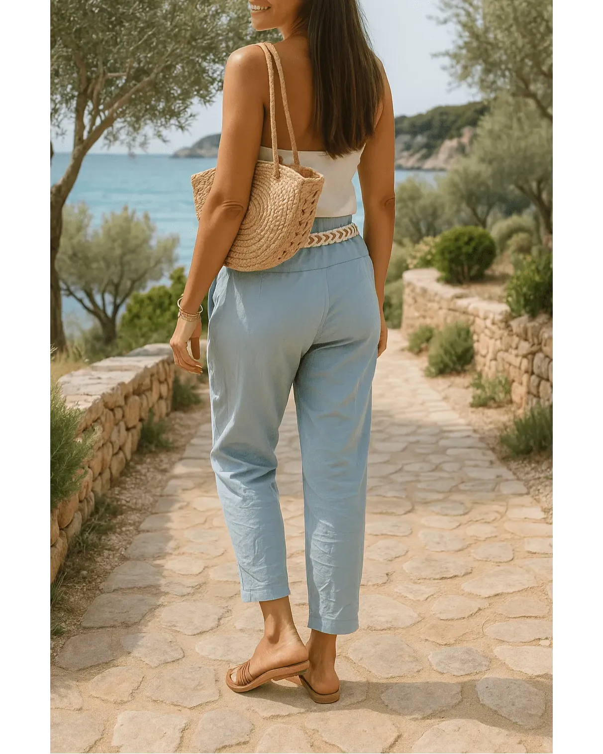 Pantalon "Magique" Ceinture Amour – Élégance & Confort - Mam’s Ailes