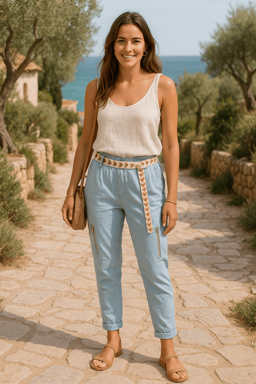 Pantalon "Magique" Ceinture Amour – Élégance & Confort - Mam’s Ailes
