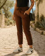 Pantalon Magique chocolat – Confort & Élégance du 36 au 52 - Mam’s Ailes