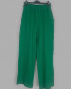 Pantalon fluidevert brésil style bohème pour femme, taille 40 au 48/50.