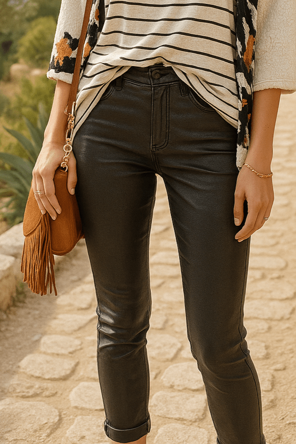 Pantalon Simili Noir Push - Up – Glamour & Sculptant - Mam’s Ailes