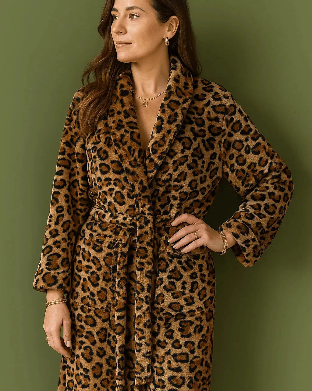 Peignoir Léopard Jacquard - Mam’s Ailes