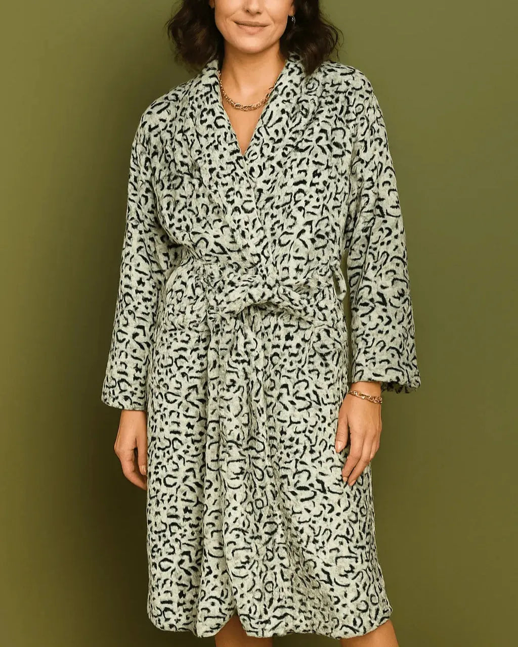 Peignoir Léopard Jacquard - Mam’s Ailes
