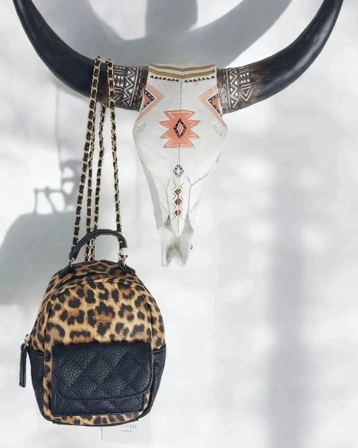 Petit sac à dos noir et léopard – Style & Praticité - Mam’s Ailes