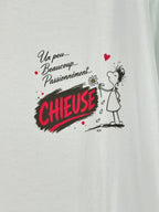 Polo Mamzie Chieuse détail Mamzie et message Un peu Beaucoup Passionnément Chieuse – Mam’s Ailes