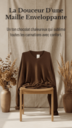 Pull ample col V – Manches chauve-souris
