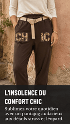 Pantajog Chic – Léopard & strass