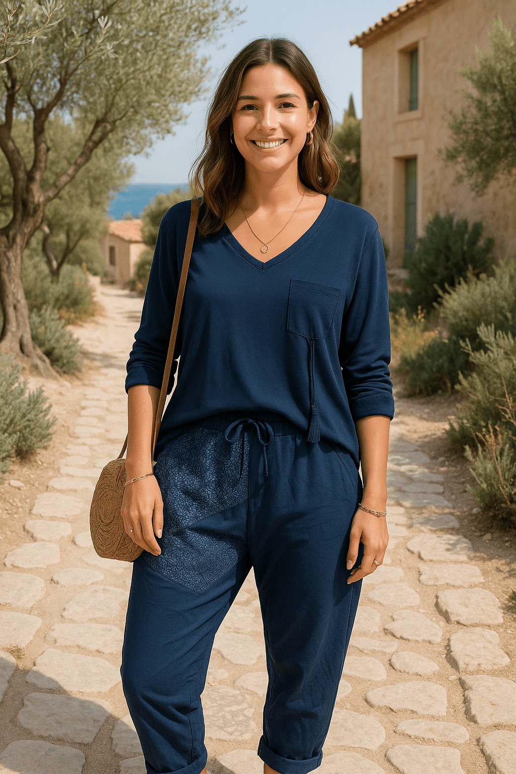 Pull Audrey - Confort Léger en Coton avec Poche et Pompon - Mam’s Ailes