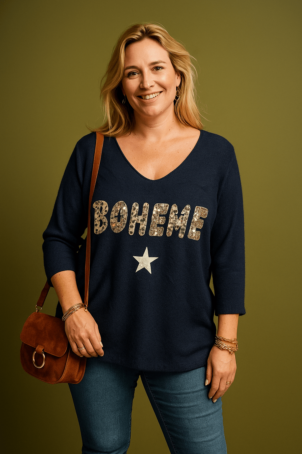 Pull “Bohème” Sequins – Confort & Éclat - Mam’s Ailes