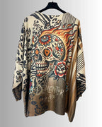 Pull Calavera d’Or à col V pailleté, vue portée