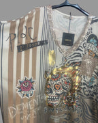 Pull Calavera d’Or : détail de la poche avant