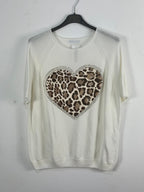 Dos réel du pull Cuore femme en maille 100 % coton