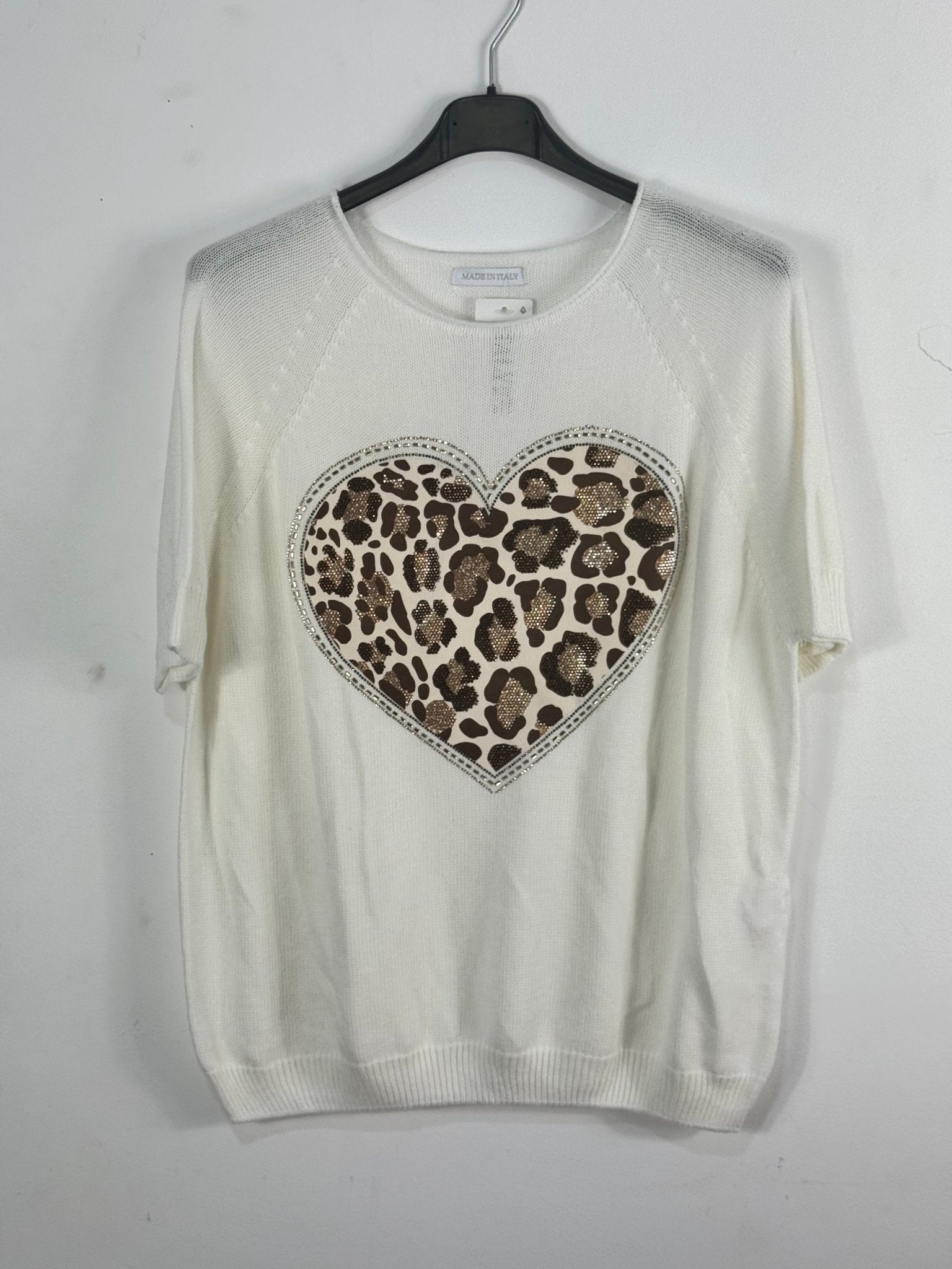 Dos réel du pull Cuore femme en maille 100 % coton