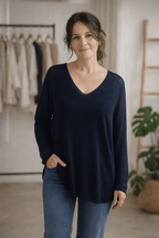 Pull Fin Loose Femme – Basique - 36/42 - Mam’s AilesBlanc