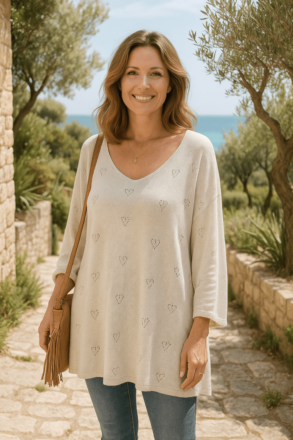 Pull Léger Cœur - Élégance Romantique - Mam’s Ailes