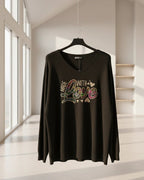 Pull chocolat femme oversize maille douce angora laine viscose