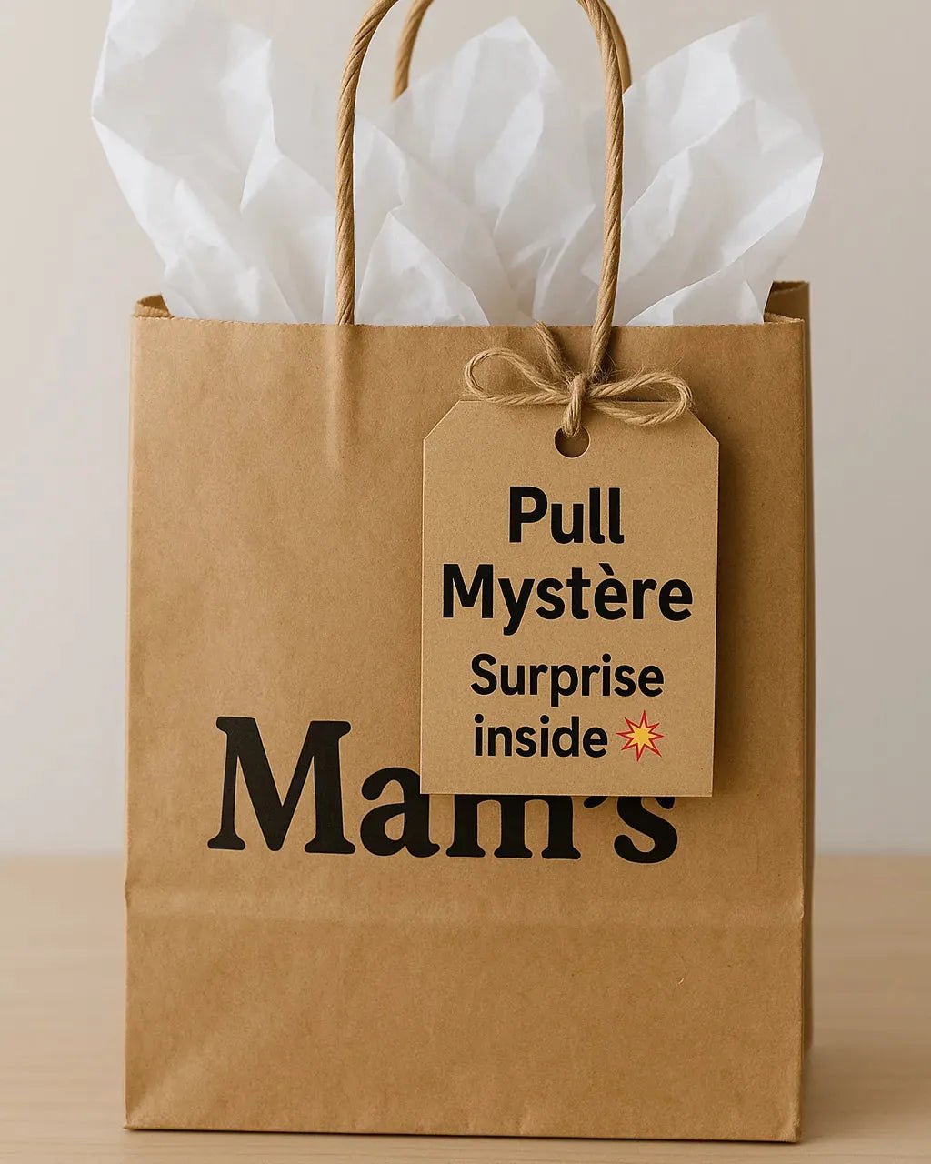 Pull Mystère Mam’s Ailes présenté comme un cadeau surprise mode