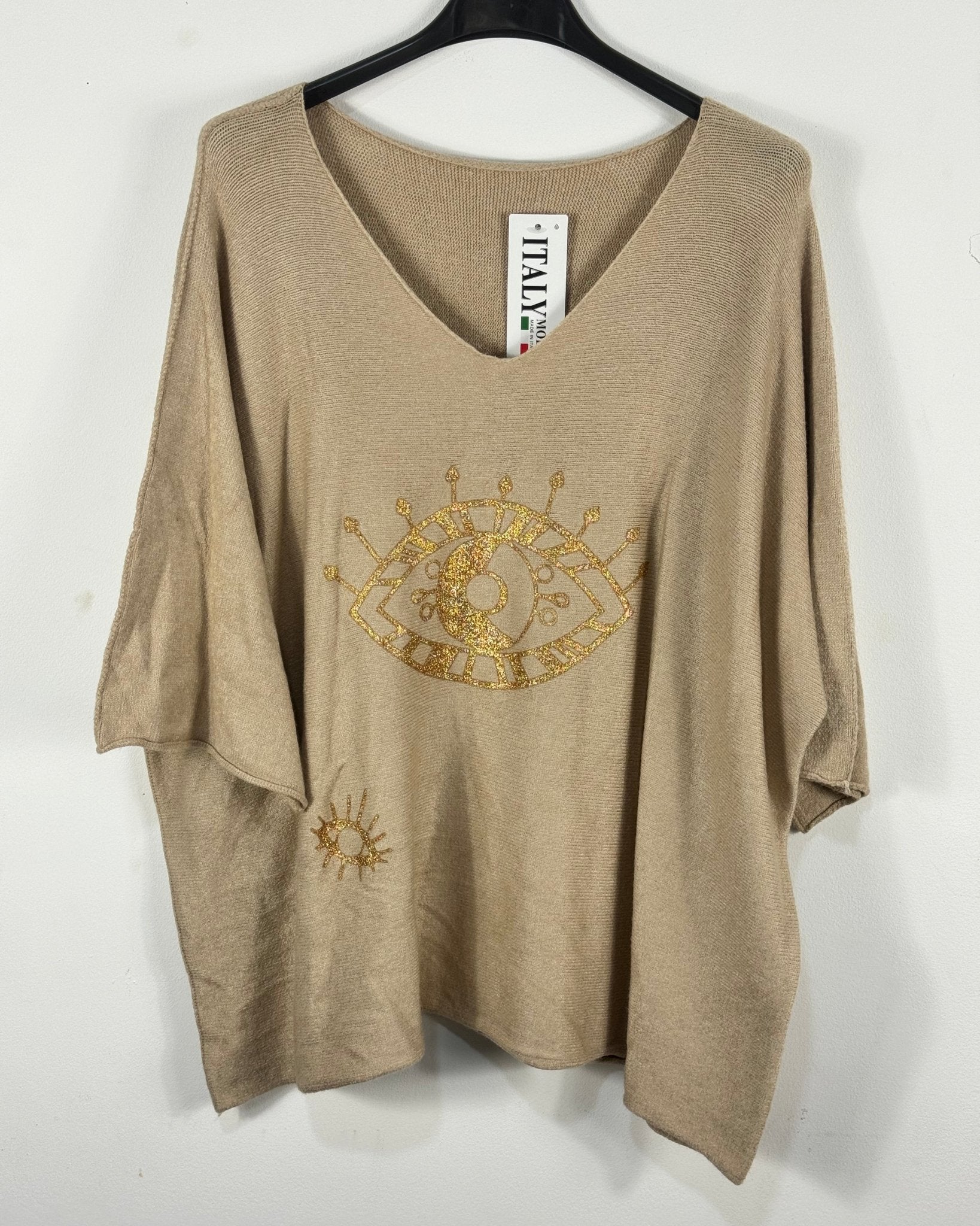 Maille et détails brillants du pull Occhio femme, vue réelle 4