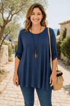 Pull Oversize avec Sautoir | Confort et Élégance - Mam’s Ailes