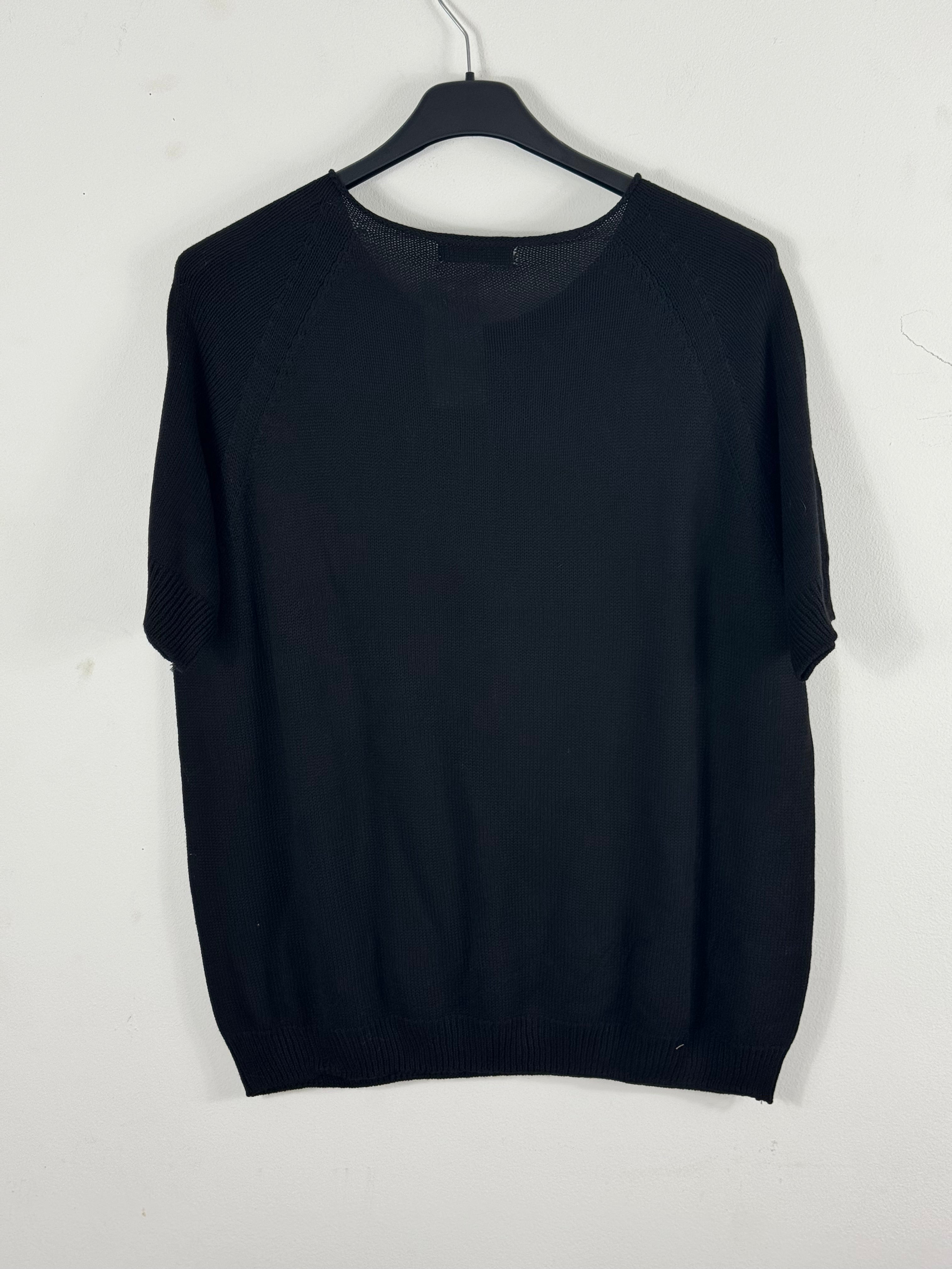 Dos uni noir du Pull Salerno femme en coton