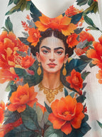 Pull Frida sans manches : détail du motif et de la maille