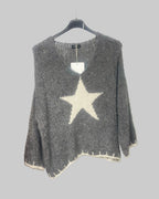 Pull gris motif étoile Stella Cozy