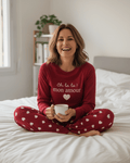 Pyjama Oh Lala Mon Amour rouge avec pantalon à cœurs