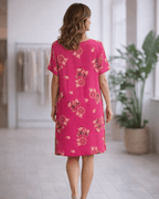 Robe Attrape-rêves fuchsia, vue portée de dos
