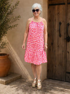 Robe Bahia femme en gaze de coton, variante couleur avec coupe fluide