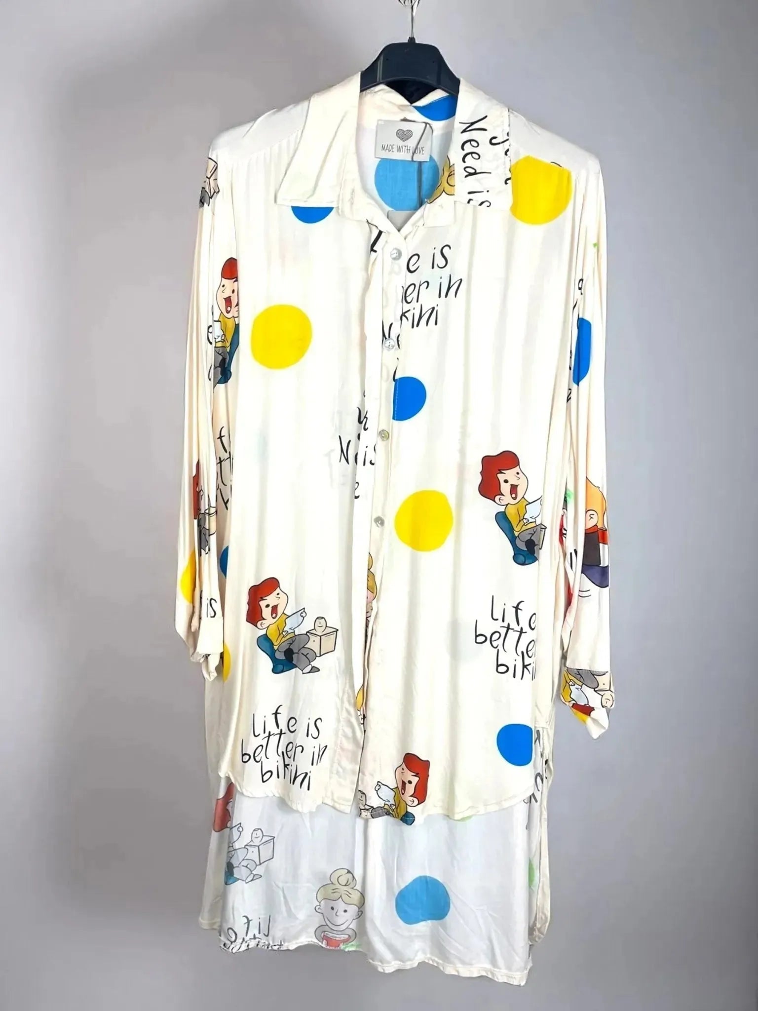 Robe-chemise Life is better in bikini, vue d’ensemble