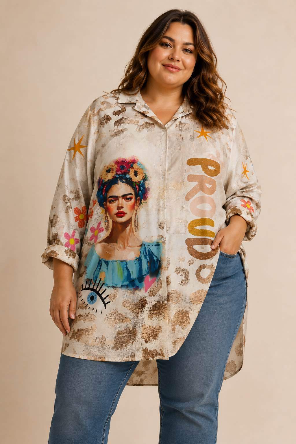 Robe chemise Frida Kahlo made in Italy - Mamsailes 