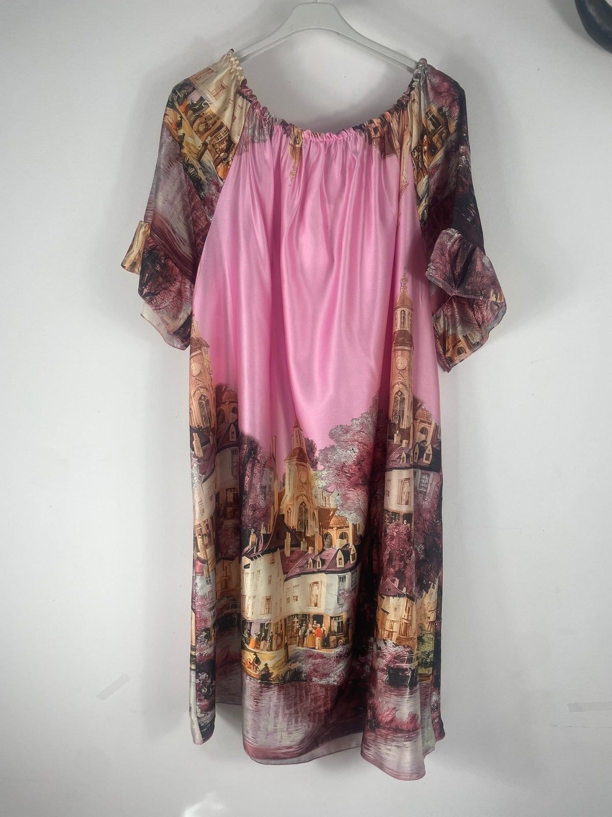 Robe Élise rose longueur 101 cm, vue de dos