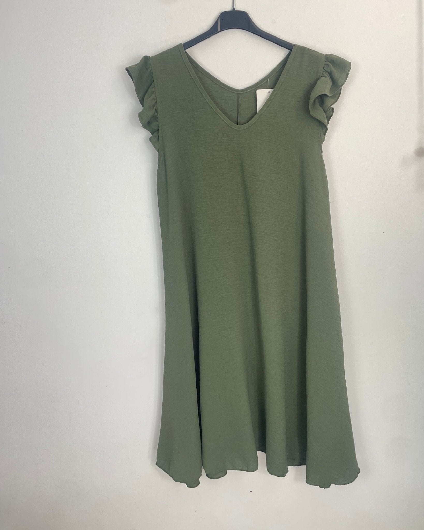 Robe Fluide Manches Volantées — Du 36 au 42 - Mam’s AilesNoir