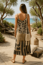 Robe longue dorée "Buffalo Spirit" - Mam’s Ailes