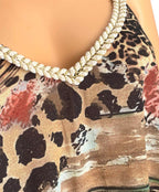 Robe longue imprimé léopard "Summer Vibes" - Mam’s Ailes